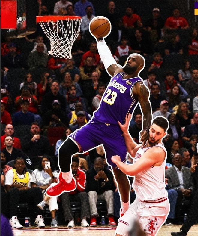 41岁詹姆斯14投13中轰30分，手肘受伤仍率队取胜