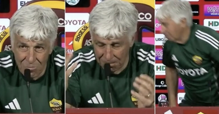 罗马双帅理念冲突引争议，加斯佩里尼发布会泪